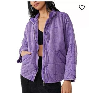 Free People Quilted Dolman Knitted Jacket